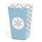 Big Dot of Happiness Winter Wonderland - Snowflake Holiday Party and Winter Wedding Popcorn Treat Boxes - Set of 12